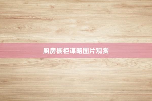 厨房橱柜谋略图片观赏